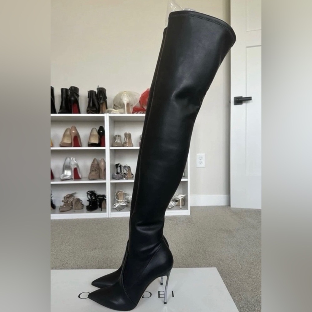 NEW Casadei Blade OTK Boots 39.5